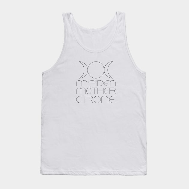 Maiden Mothe Crone, Tripple Goddess Symbol Tank Top by FlyingWhale369